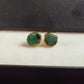 Raw Emerald Stud Earrings | Tiny Green Crystal Jewelry