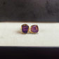 Raw Amethyst Stud Earrings | Tiny Purple Crystal February Birthstone Jewelry