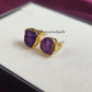Raw Amethyst Stud Earrings | Tiny Purple Crystal February Birthstone Jewelry
