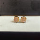 Raw Rose Quartz Stud Earrings | Tiny Pink Crystal Jewelry