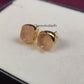 Raw Rose Quartz Stud Earrings | Tiny Pink Crystal Jewelry