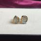 Raw Aquamarine Stud Earrings | Tiny Blue Crystal March Birthstone Jewelry