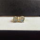 Raw Aquamarine Stud Earrings | Tiny Blue Crystal March Birthstone Jewelry