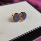 Raw Tanzanite Stud Earrings | Tiny Blue Rough Crystal December Birthstone