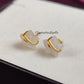 Raw Rainbow Moonstone Star Stud Earrings | Tiny Celestial Wire Wrapped Jewelry