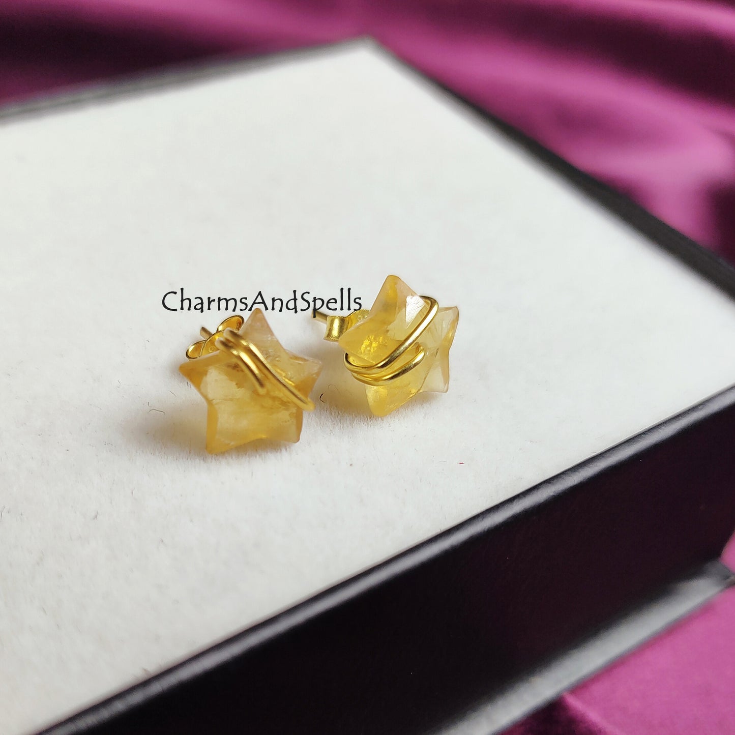 50% OFF Natural Citrine Stud Earrings, Dainty Earrings Stud, Star Stud Earrings, Dainty Gemstone Earrings, Wholesale Suppliers, Gift For Her