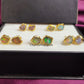 Raw Fire Opal Stud Earrings | Tiny Orange Crystal Birthstone Jewelry for Women