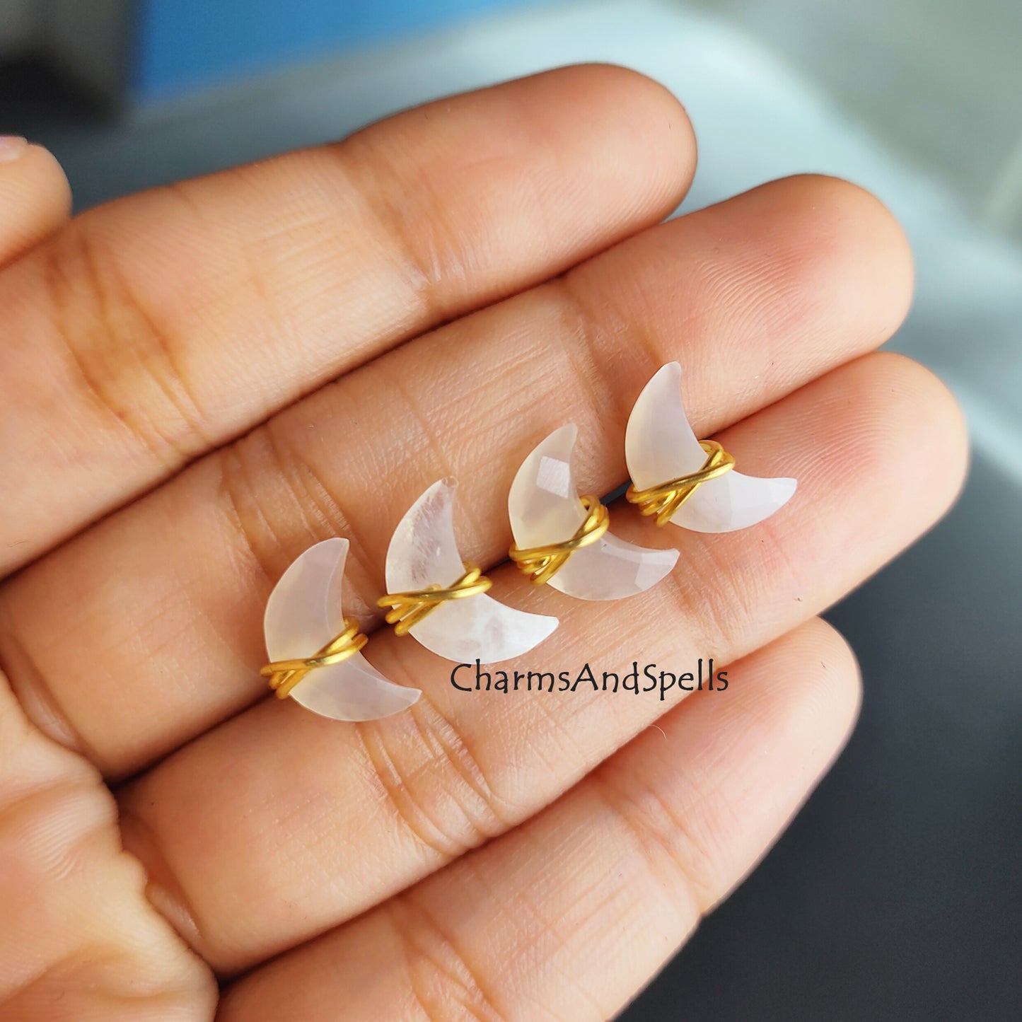 Tiny Rainbow Moonstone Studs, Rainbow Moonstone Earrings, Crescent Moon Earrings, June Birthstone, Rainbow Moonstone Crescent Post Earrings