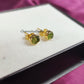 Raw Peridot Stud Earrings | Tiny Green Crystal Earrings August Birthstone Jewelry
