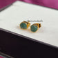 Raw Emerald Stud Earrings | Tiny Green Crystal Earrings May Birthstone Jewelry