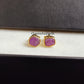Raw Ruby Stud Earrings | Tiny Red Crystal Earrings July Birthstone Jewelry