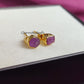 Raw Ruby Stud Earrings | Tiny Red Crystal Earrings July Birthstone Jewelry