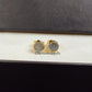 Raw Aquamarine Stud Earrings | Tiny Blue Crystal Earrings March Birthstone Jewelry