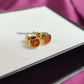 Raw Carnelian Stud Earrings | Tiny Orange Crystal Earrings July Birthstone Jewelry