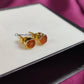 Raw Carnelian Stud Earrings | Tiny Orange Crystal Earrings July Birthstone Jewelry