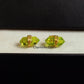 Green Amethyst Pencil Point Stud Earrings | Wire Wrap Gemstone
