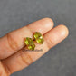 Green Amethyst Pencil Point Stud Earrings | Wire Wrap Gemstone