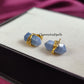 Blue Opal Pencil Stud Earrings | Boho Gemstone Earrings