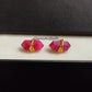 Ruby Double Point Pencil Stud Earrings | July Birthstone Pink Dainty