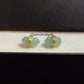 Aqua Chalcedony Pencil Point Stud Earrings | Minimalist Boho Wire Wrap Gemstone
