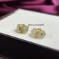 Prehnite Pencil Point Stud Earrings | Green Gemstone Healing Jewelry