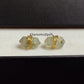 Prehnite Pencil Point Stud Earrings | Green Gemstone Healing Jewelry