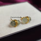 Prehnite Pencil Point Stud Earrings | Green Gemstone Healing Jewelry