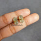 Prehnite Pencil Point Stud Earrings | Green Gemstone Healing Jewelry