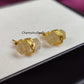 Golden Rutile Pencil Point Stud Earrings | Wire Wrap Fashion Jewelry