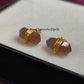 Chocolate Moonstone Stud Earrings | Double Terminated Gemstone Post Dainty