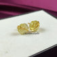 Lemon Quartz Stud Earrings | Dainty Wire Wrap Flower Birthstone Gemstone Jewelry