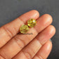 Lemon Quartz Stud Earrings | Dainty Wire Wrap Flower Birthstone Gemstone Jewelry