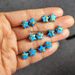 Turquoise Star Stud Earrings | Wire Wrap Blue Gemstone Healing Studs