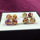 Fluorite Flower Stud Earrings | Natural Rainbow Gemstone