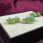 Green Chrysoprase Star Stud Earrings | Healing Gemstone Jewelry