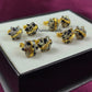 Dalmatian Jasper Star Stud Earrings | Natural Gemstone Healing Jewelry