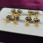 Dalmatian Jasper Star Stud Earrings | Natural Gemstone Healing Jewelry
