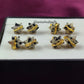 Dalmatian Jasper Star Stud Earrings | Natural Gemstone Healing Jewelry