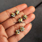 Dalmatian Jasper Star Stud Earrings | Natural Gemstone Healing Jewelry