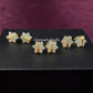 Natural Moonstone Star Earrings | Gemstone Studs