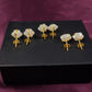 Natural Moonstone Star Earrings | Gemstone Studs