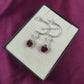 Natural Raw Ruby Dangle Earrings | Boho Semi-Precious Pink Stone