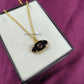 Natural Black Onyx Evil Eye Necklace | Minimal Nazar Pendant