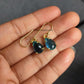 Blue Topaz Dangle Earrings | 14K Gold Plated Minimalist Jewelry