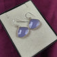 Lavender Chalcedony Earrings | Handmade Boho Silver Plated Jewelry