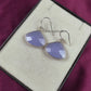 Lavender Chalcedony Earrings | Handmade Boho Silver Plated Jewelry