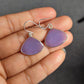 Lavender Chalcedony Earrings | Handmade Boho Silver Plated Jewelry