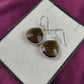 Smoky Quartz Drop Earrings | 925 Silver Plated Dangle Gemstone Earrings