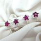 Natural Ruby Star Ring | Electroplated Pink Gemstone Ring