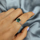 Genuine Emerald Star Ring | Electroplated Eternity Ring
